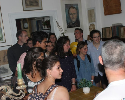 Elternhaus Stock, Besuchergruppe Elternhaus Stock, Besuchergruppe