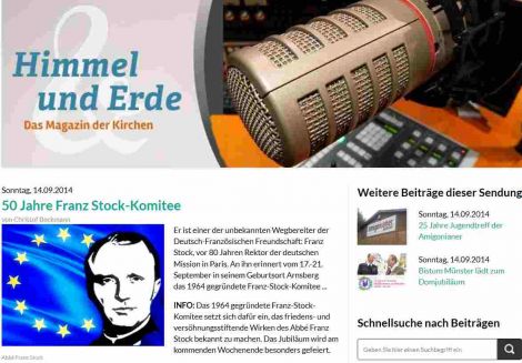 Radiobericht für die NRW Lokalradios, Himmel und Erde, 14.09.2014